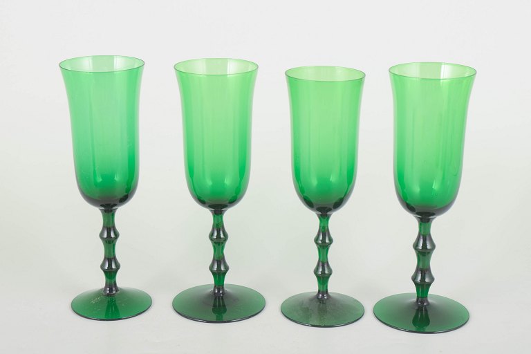 Simon Gate for Orrefors, sæt af fire champagneglas.