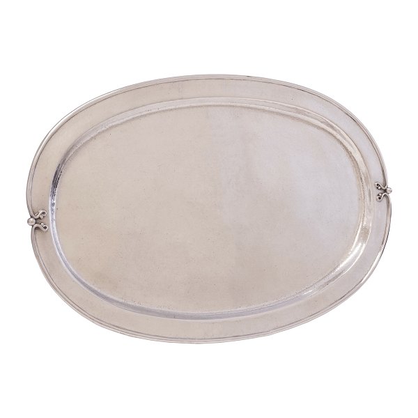 Silvertray by Ballin, Denmark. L: 47cm. W: 30cm. W: 961gr