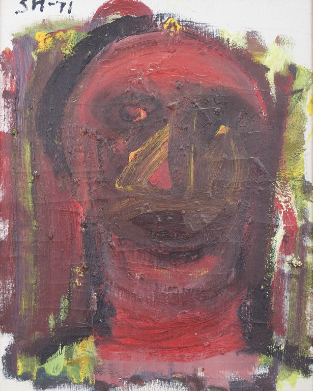 S.H., abstract oil on canvas, 1971.