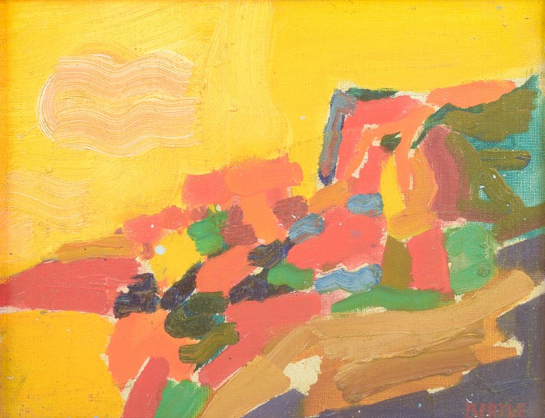 Lars Bertle, abstract composition, Swedish modernist.