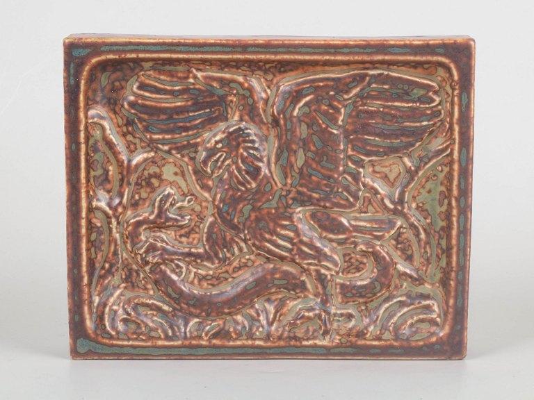 Knud Kyhn for Royal Copenhagen, eagle and snake relief no. 21719.
