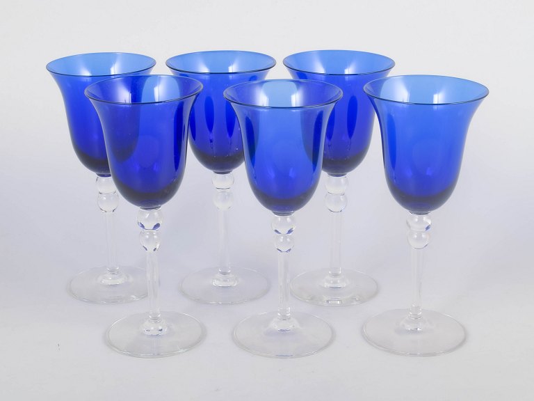 Monica Bratt for Gullaskruf, set of six wine glasses.
