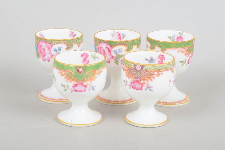 Royal Doulton "Temple Garden", set of five egg cups.