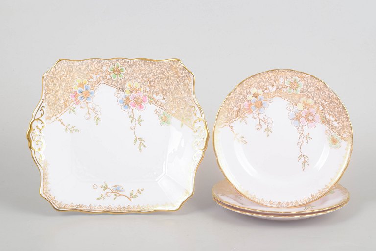Tuscan, set of three plates and one serving dish.