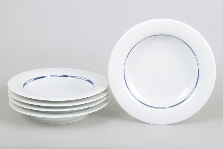 Royal Copenhagen, set of five Sirius deep plates.