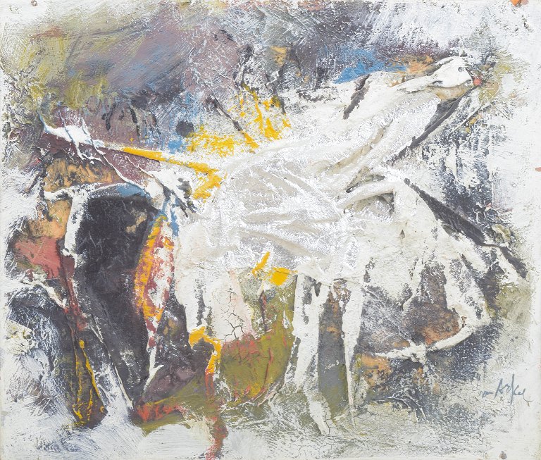 Adrian van Arkel, blandteknik og collage, listet hollandsk-svensk billedkunstner.